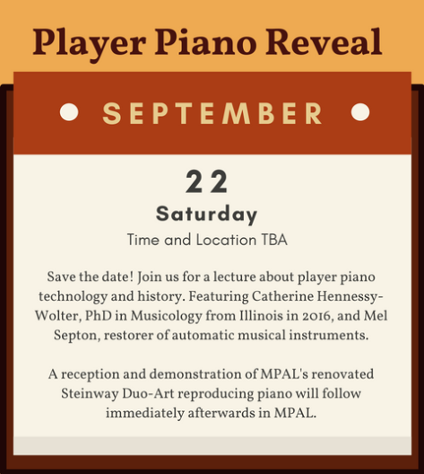 Player Piano Reveal With Lecture By Catherine Hennessy Wolter Illinois Musicology